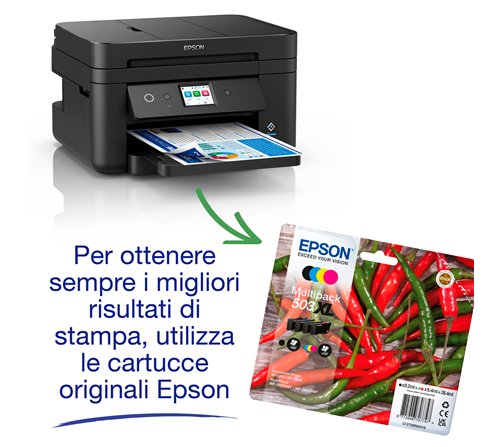 EPSON WorkForce WF-2960DWF Multifonction couleur A4, 14ppm, 3000p/mois, bac 150f, Ethernet, Wifi direct