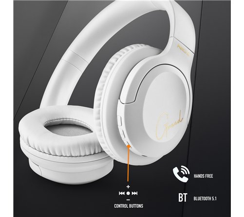 Casque Micro sans fil Bluetooth NGS Artica Greed (Blanc)
