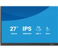 Ecran IIYAMA 27" Noir Ultra mince IPS 16:9 2560x1440 350cd/m² 75Hz 1ms HDMI DP USB-C Dock USB-C 4xUSB HPs 15cm pied réglab haut 