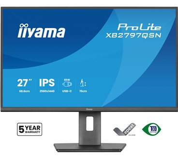 iiyama ProLite XB2797QSN-B1 écran plat de PC 68,6 cm (27") 2560 x 1440 pixels Quad HD LCD Noir