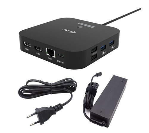 i-tec USB-C Dual HDMI Docking Station with Power Delivery 100 W + Universal Charger 100W