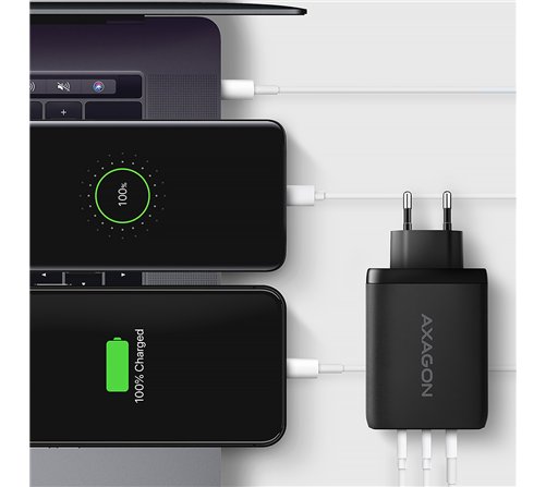 Chargeur secteur Axagon 2x USB-C + 1x USB-A 100W (Noir)
