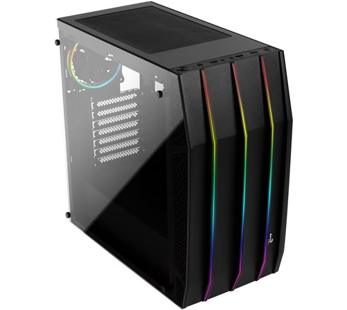 Boitier Moyen Tour ATX AeroCool Klaw RGB avec panneaux vitrés (Noir)