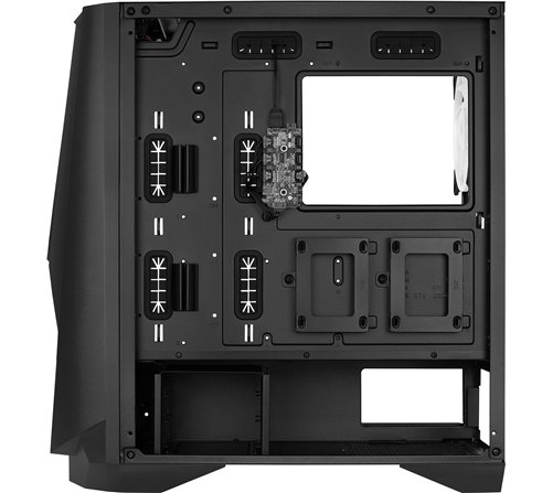 Boitier Moyen Tour E-ATX AeroCool Visor RGB avec panneau vitré (Noir)