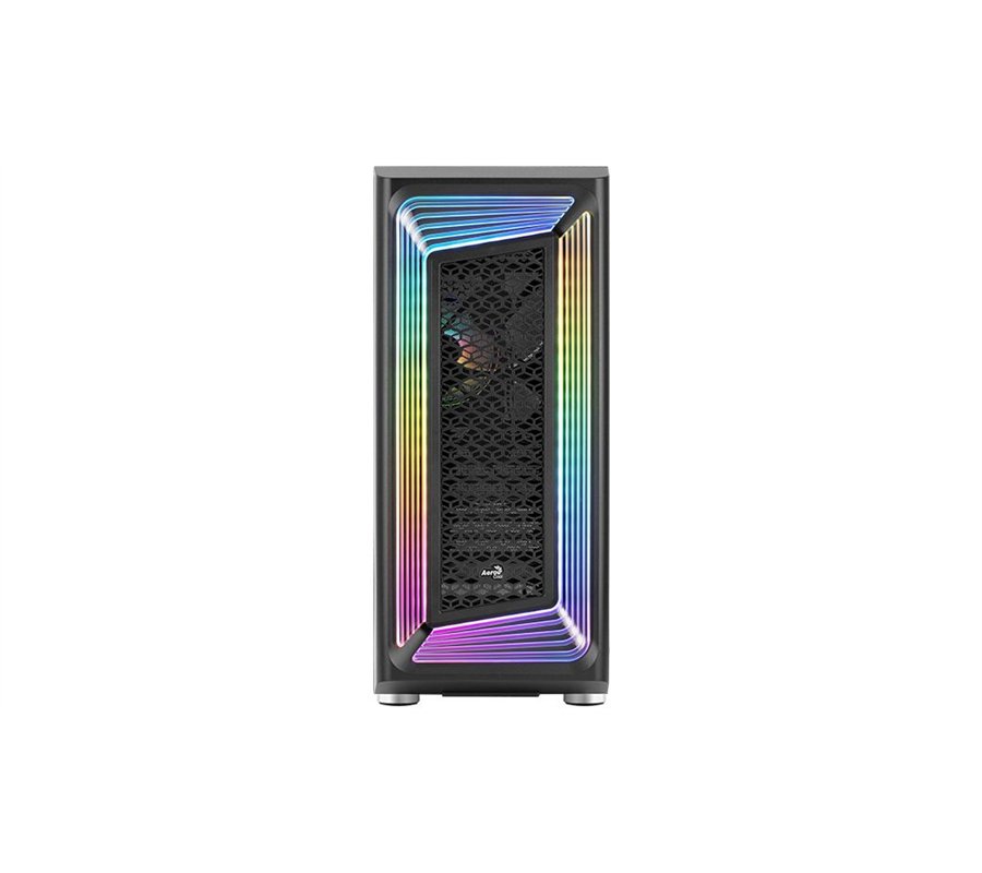 Boitier Moyen Tour ATX AeroCool Interstellar RGB avec panneau vitré (Noir)