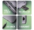 Station d'accueil portable USB-C 3.2 Axagon HMC-12GM2 avec lecteur SSD (Gris)